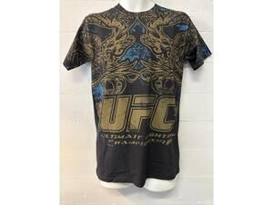 Y2K UFC Dragon tribal t-shirt NWT all over print S